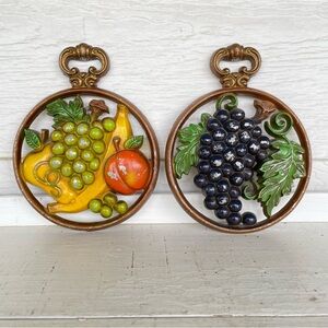Vintage 1975 Sexton Metal Fruit Wall Decor